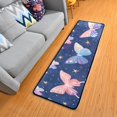 thumbnail image 5 of Stars with Butterflies Runner Rug Ares Rug Non-Slip Laundry Rug 72×24 inch Soft Washable for Bedroom Bathroom Kitchen Living Room, 5 of 6