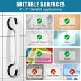 thumbnail image 4 of Grab Bars for Bathtubs and Showers, 2025 Updated 16 Inch 2 Pack Shower Handle Heavy Duty Suction Cup for Shower, Bathroom Safety Bar for Elderly Black, 4 of 16