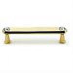 Alno C214-4-PB Swarovski Crystal 4" Cabinet Crystal Pull Polished Brass