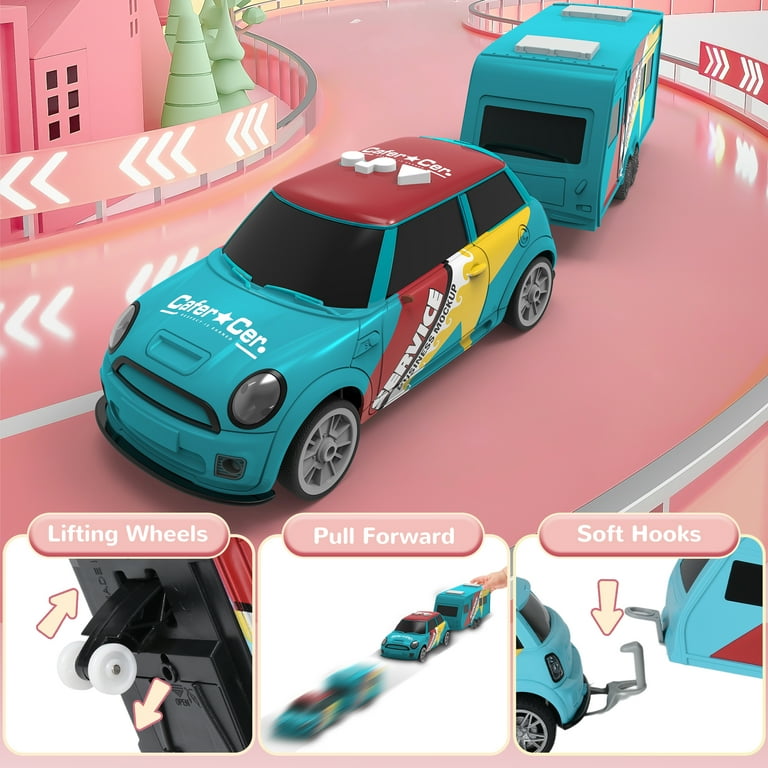古着人気アイテム Playset: Transportation Wisairt Car Lights Trailer, RV with ミニカー