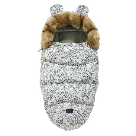 

Newborn Baby Down Sleeping Bag Cold Winter Stroller Warm Swaddling with Zipper Wearable Blanket 0-6M