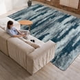 thumbnail image 2 of Wellber Shag Rugs Fluffy Tie-Dyed Area Rug for Bedroom Living Room Carpet Home Decor,5'x8',Blue, 2 of 7