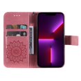 thumbnail image 7 of SaniMore for iPhone 14 Pro Case with Card Holder, Embossed Magnetic Wallet Soft TPU + PU Leather Cover with Practical Bracket + Detachable Hand Strap Shockproof Protective Shell, Pink, 7 of 7