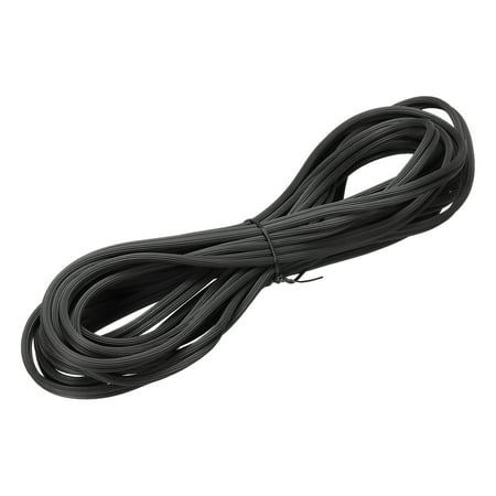 Uxcell 15M/49.21Ft Rubber Window Screen Spline Sealing Strip, 4.5mm OD Black, 2 in 1 Combine Type