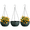 Dark Green, variant on 3 Pack Hanging Planters for Indoor Outdoor Plants, Keyrank 9 Inch Flower Pots with Drainage Holes and Chains, Plastic Hanging Baskets with S-Hooks for Home and Garden Decor, Black