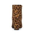 thumbnail image 4 of BLISSFUL STEP Women's Pointy Toe Chunky Heels Ankle Boots Leopard (Size 9.5), 4 of 7