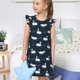 thumbnail image 4 of Balery Cartoon Swan Camisón de princesa para niñas, pijama de algodón con mangas abullonadas, suave y bonito.-Small, 4 of 6