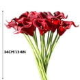 thumbnail image 2 of Paquete de flores artificiales Flor de simulación Ornamento de mesa de oficina en casa Decoración floral falsa, Rosa roja 20 piezas Jumpingount HA8913-03B, 2 of 6