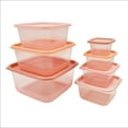 thumbnail image 2 of Mainstays 14 Piece Ombre Plastic Food Storage Set, Terracotta Ombre, 2 of 5