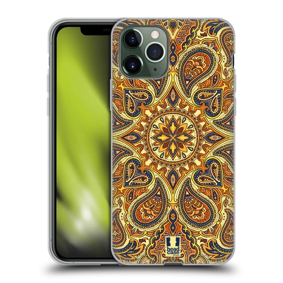 Head Case Designs Intricate Paisley Gold Soft Gel Case Compatible with Apple iPhone 11 Pro