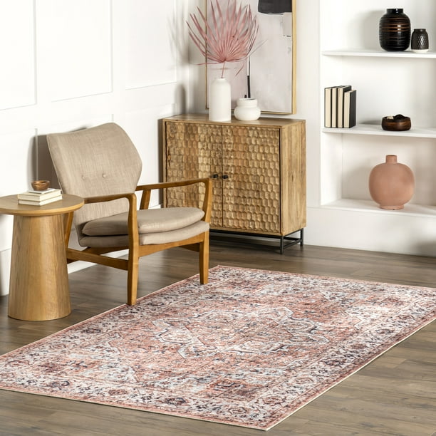 nuLOOM Area Rug, 4' x 6', Rust