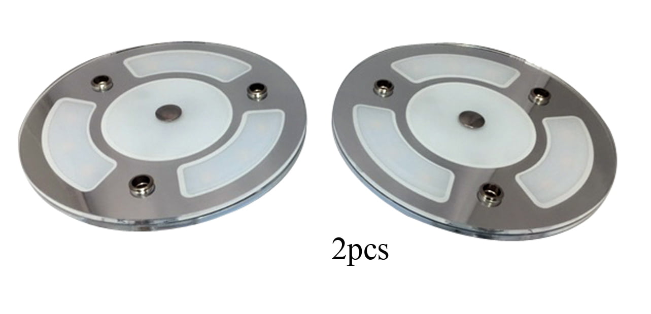 Details about   Pactrade Marine 5" 2PCS White Blue LED Ceiling Courtesy Light Mirror Touch 