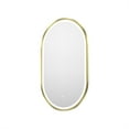 thumbnail image 5 of ANGELES HOME 20 x 36 Inch Oval Lighted Bathroom Vanity Mirror, Front and Backlit LED Mirror for Bathroom, Bathroom Lighted Mirror with Anti-Fog, 3 Colors Dimmable, Brushed Gold, 5 of 11