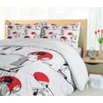 thumbnail image 5 of Ambesonne East Duvet Cover Sets, Modern Japanese, 2-Queen, Black Red, 5 of 7