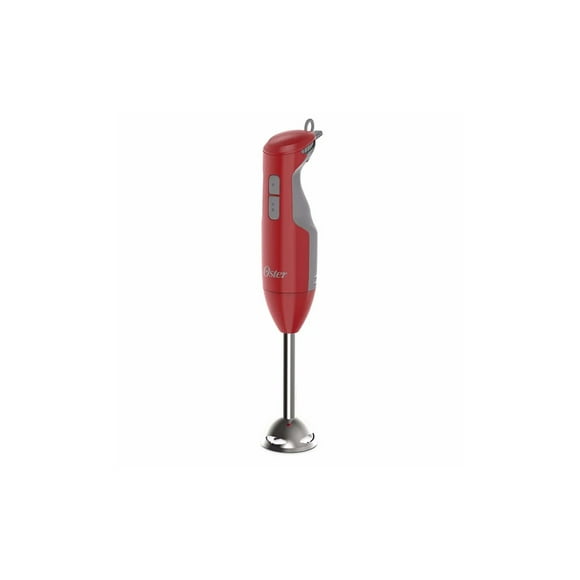 BATIDORA INMERSION Oster 2VEL 250W CON VASO Y ACCESORIOS Rojo/Gris