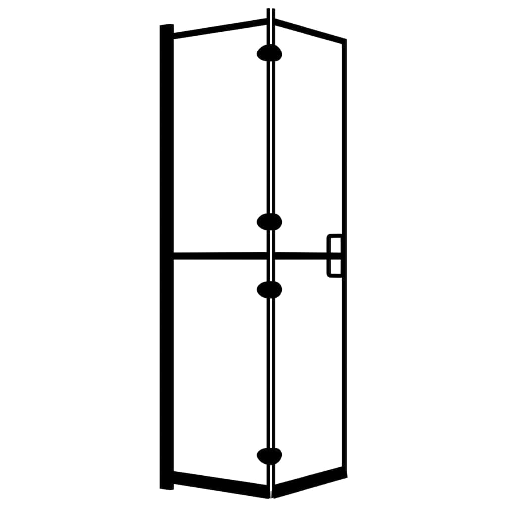 vidaXL Folding Shower Enclosure ESG 31.5"x55.1" Black