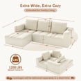 thumbnail image 6 of BedLuxury 109'' Modular Sectional Sofa,Sleeper Bed,L shaped Boneless Cloud Couch with Deep Seats for Living Room,No Assembly Required,Black, 6 of 8