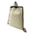 thumbnail image 3 of Pre-Owned GUCCI Gucci print drawstring backpack/tote bag style leather ivory/white... (Good), 3 of 10