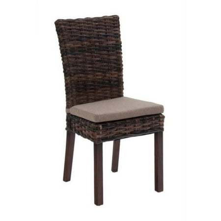 Jofran Urban Lodge Rattan Dining Chair In Brown Set Of 2 Jofran Urban Lodge Rattan Dining Chair In Brown Set Of 2
