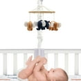 thumbnail image 2 of Lambs & Ivy Playful Elephant Blue/White Musical Baby Crib Mobile Soother Toy, 2 of 7