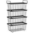 thumbnail image 1 of iSPECLE Contenedores organizadores para congelador – Paquete de 4 organizadores apilables para congelador de 7 pies cúbicos para clasificar carnes congeladas Contenedores organizadores para congelador, 1 of 9