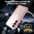 thumbnail image 4 of Dteck Full Body Case with Camera Lens Protector for Samsung Galaxy S24,Magnetic TPU Case Built-in Screen Protector Compatible with MagSafe Shockproof Cover,Pink, 4 of 5
