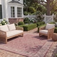 thumbnail image 3 of SAFAVIEH Courtyard Morven Geometric Indoor/Outdoor Area Rug, Red/Beige, 8' x 11', 3 of 10