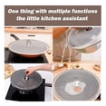 thumbnail image 3 of Stainless Steel Frying Pan Splatter Guard, Splatter Screen Splash, Splash With Folding Handle Guard for Cooking Splatter Guard Pan Cover Protector for Kitchen Pots Mesh Lid 29cm/11.41", 3 of 7