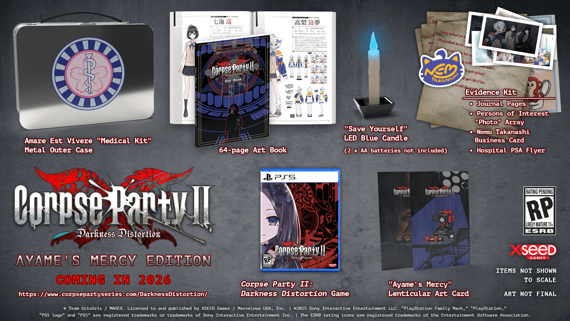 &nbsp;Corpse Party 2: Darkness Distortion: Ayame's Mercy Limited Edition, PlayStation 5