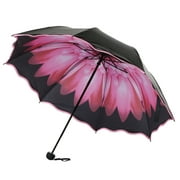 Parasol Folding Rain Windproof Umbrella Folding Anti-UV Sun Umbrella