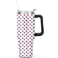 thumbnail image 2 of 40oz July 4th Handle Cup 🇺🇸,Stars & Stripes Stainless Steel Tumbler-Hand Wash Only, 2 of 7