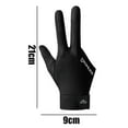 thumbnail image 2 of Durable  Anti Skid Elasticity Breathable Three Fingers Glove Spandex Snooker Glove Billiard Glove BLACK LEFT HAND, 2 of 8