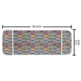 thumbnail image 2 of Retro Microwave Oven Cover, Hippie Design of Audio Cassettes in Squares Dance to the Nostalgic Music 70's 60's, Water Resistant Organizer with Pockets for Kitchen, 36" x 12", Multicolor, by Ambesonne, 2 of 4