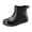 Black, variant on Men's Trendy Short Rain Boots Wide Calf Non Slip Work Shoes Waterproof Water Shoes for Outdoor Working Fishing White Size 9