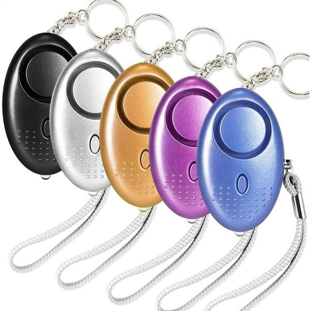 Alarma de emergencia personal, 5 unidades, alarma de seguridad Scream Safesound de 120 dB, llavero de emergencia con linterna antiagresión y luz LED para mujeres, niños y ancianos.