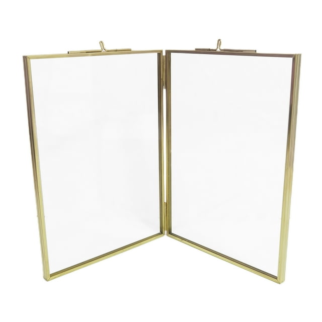 Hanging Photo for Wall, Double Glass Picture s Decor , Dried Flower, Artwork, Gallery Photo with Chain , 7inch