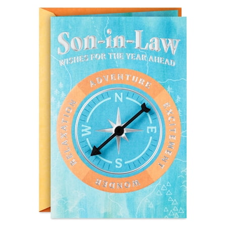 Hallmark Birthday Card for Son-in-Law (Wishes for the Year Compass Wheel)