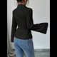 thumbnail image 5 of Camisas de Mujer con Botones, Blusas Informales de Larga A Rayas con Cuello, Blusas de Trabajo, Conjuntos Modernos Negro XL, 5 of 7