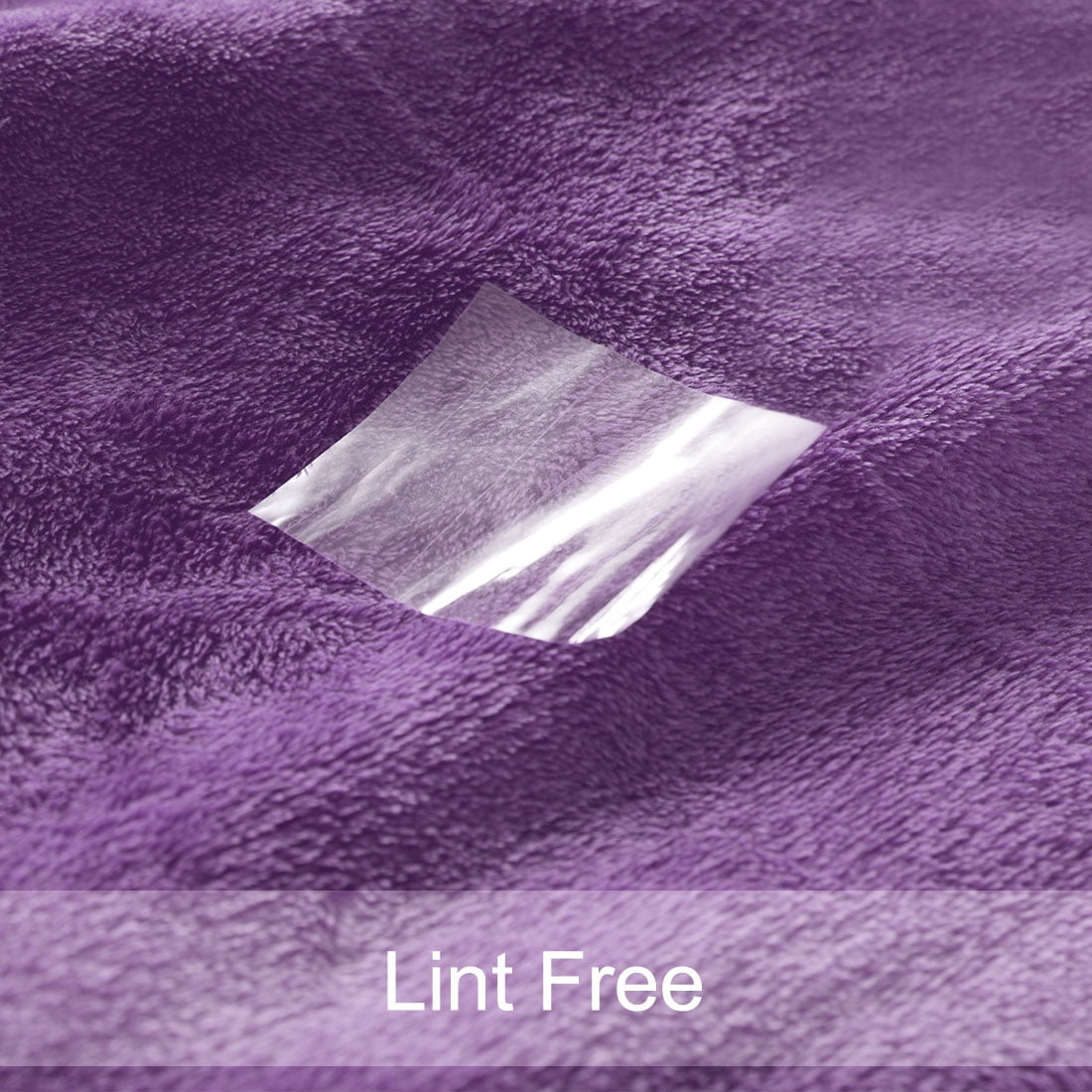 Unique Bargains Fuzzy Plush Flannel Fleece Throw Blanket Dark Purple 71" x 78"