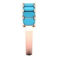 thumbnail image 4 of 2.61 ctw Wedding Band for Women - 14K Rose Gold Simulated Turquoise Stackable Eternity Ring, 4 of 6