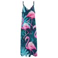 thumbnail image 4 of Flamingo Pattern Design Sleeveless Dress Woman Fashion Long Dresses Women's Summer Suit Dress 2025, 4 of 7