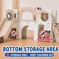 thumbnail image 3 of Arlopu 10 in 1 Toddler Slide PlaySet with Drawing Board, Basketball Hoop, Tunnel, Storage & Telescope, Indoor Outdoor Backyard Playground Toys, 3 of 10