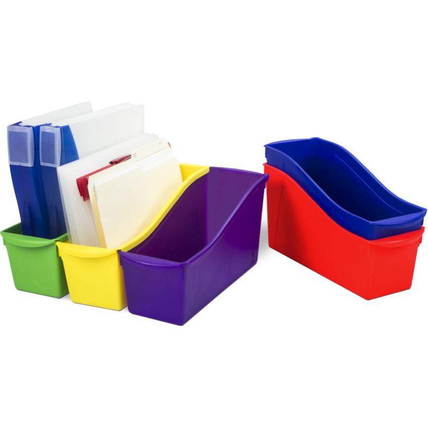 Storex Industries 70105U06C Interlocking Book Bins, Plastic Walmart