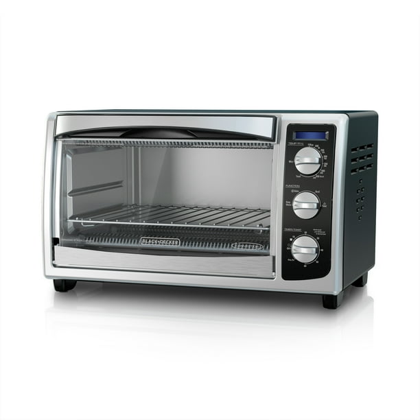BLACK+DECKER 6Slice Toaster Oven, Black/Silver, TO1675B