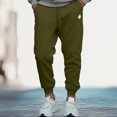 thumbnail image 5 of Dalix Ghost Embroidery Jogger Midweight Fleece Sweatpants Soft Lounge Pant Drawstring Waistband Pockets Mens in Olive 2XL XX-Large, 5 of 5