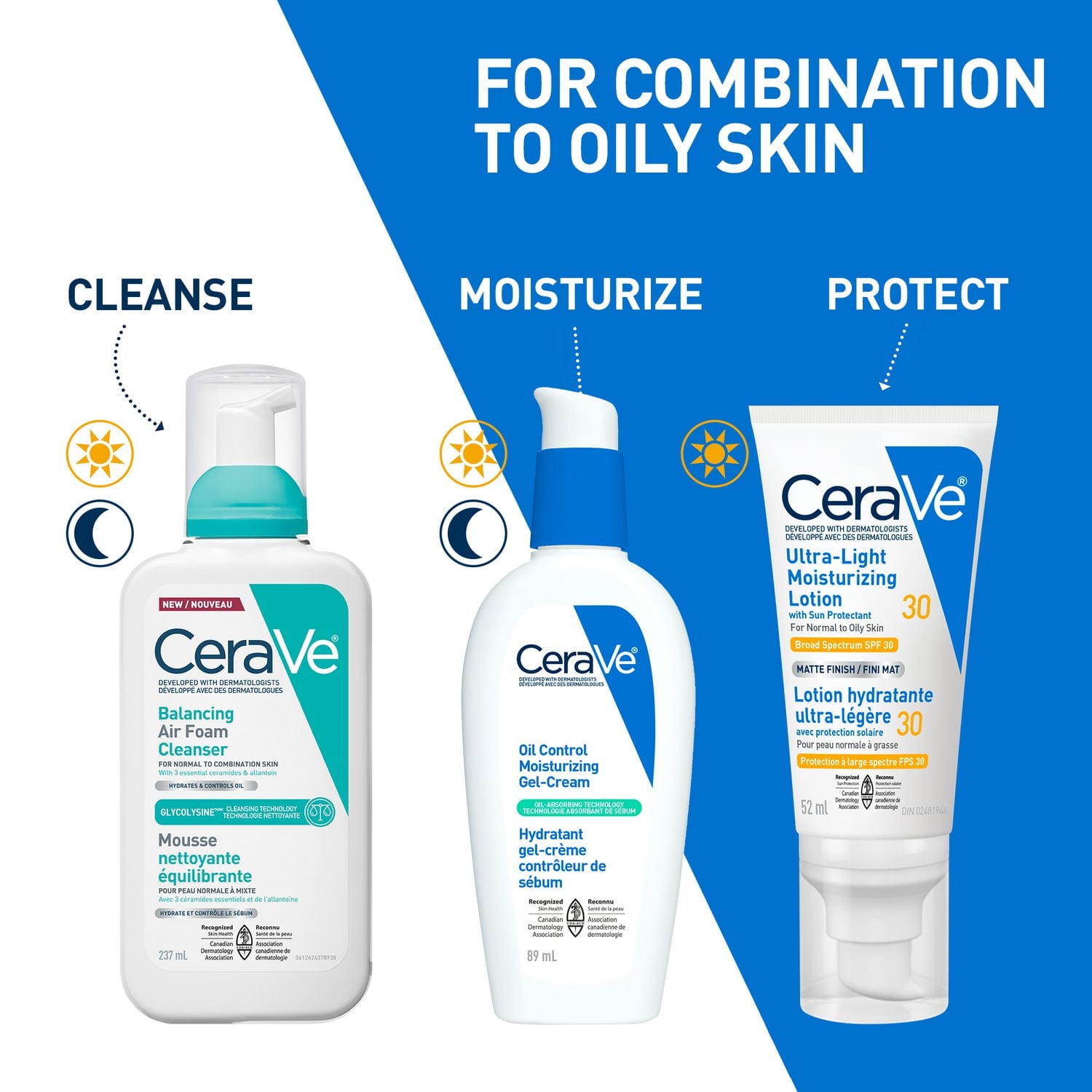 CeraVe Gel-Crème Hydratant Contrôle du Sébum, Hydratant Léger pour Peau Grasse et à Tendance Acnéique avec Technologie Anti-Sébum, 89 mL 59mL