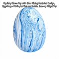 thumbnail image 3 of Squishy Stress Toy with Slow Rising Marbled Design, Egg-Shaped, Blue and White, for Kids and Adults, Sensory Squeeze Toy, 3 of 3