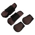 thumbnail image 4 of Bottes pour Jambes de Cheval, Bottes de Tendon de Cheval Multifonctions Résistantes aux Chocs Confortables Réglables Faciles à Ajuster en Néoprène PU pour Saut pour Compétition pour Équitation Ensemble de Marron m, 4 of 7