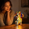 thumbnail image 4 of JHRGJIO Puppy Lamp Stained Glass, Dog Night Light Stained Resin Pup Light Charge Powered, Table Lamp Puppy Lamps for Home Bedroom Desk Display Warm Cozy Cute Unique, 4 of 7