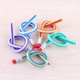 thumbnail image 2 of 5pcs Cute Stationery Colorful Magic Bendy Flexible Soft Pencil With Eraser School Office Supplies, 2 of 5